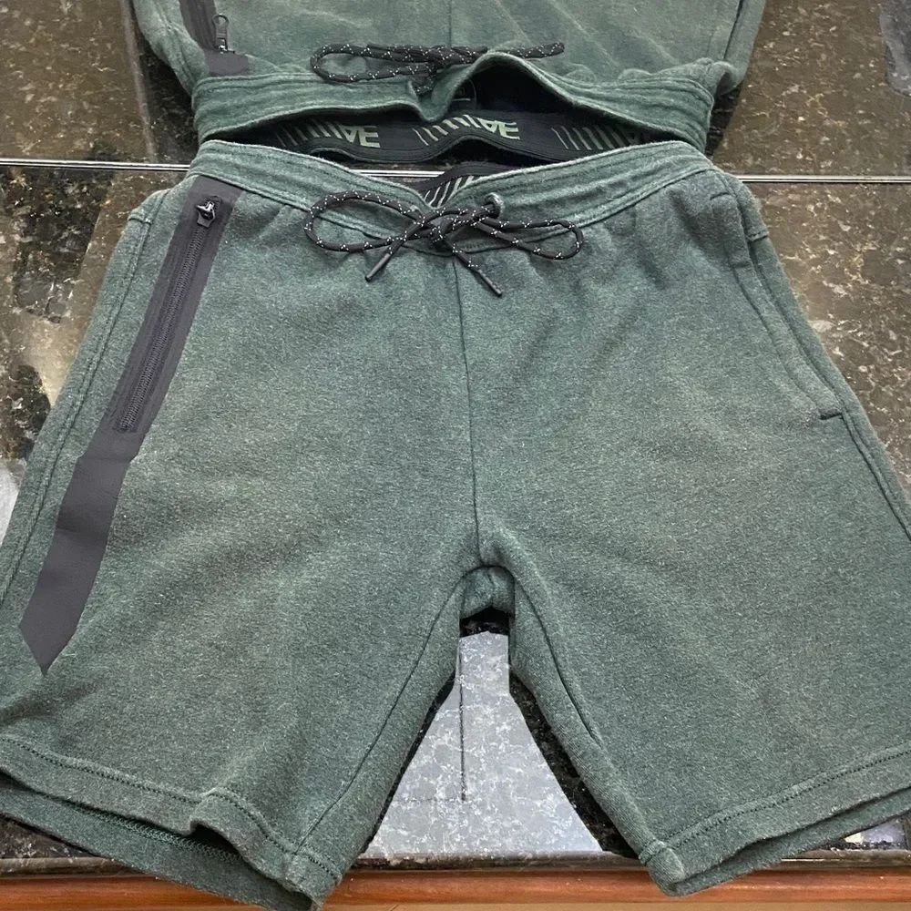 American Eagle OutfittersโDark Green Athletic Shorts